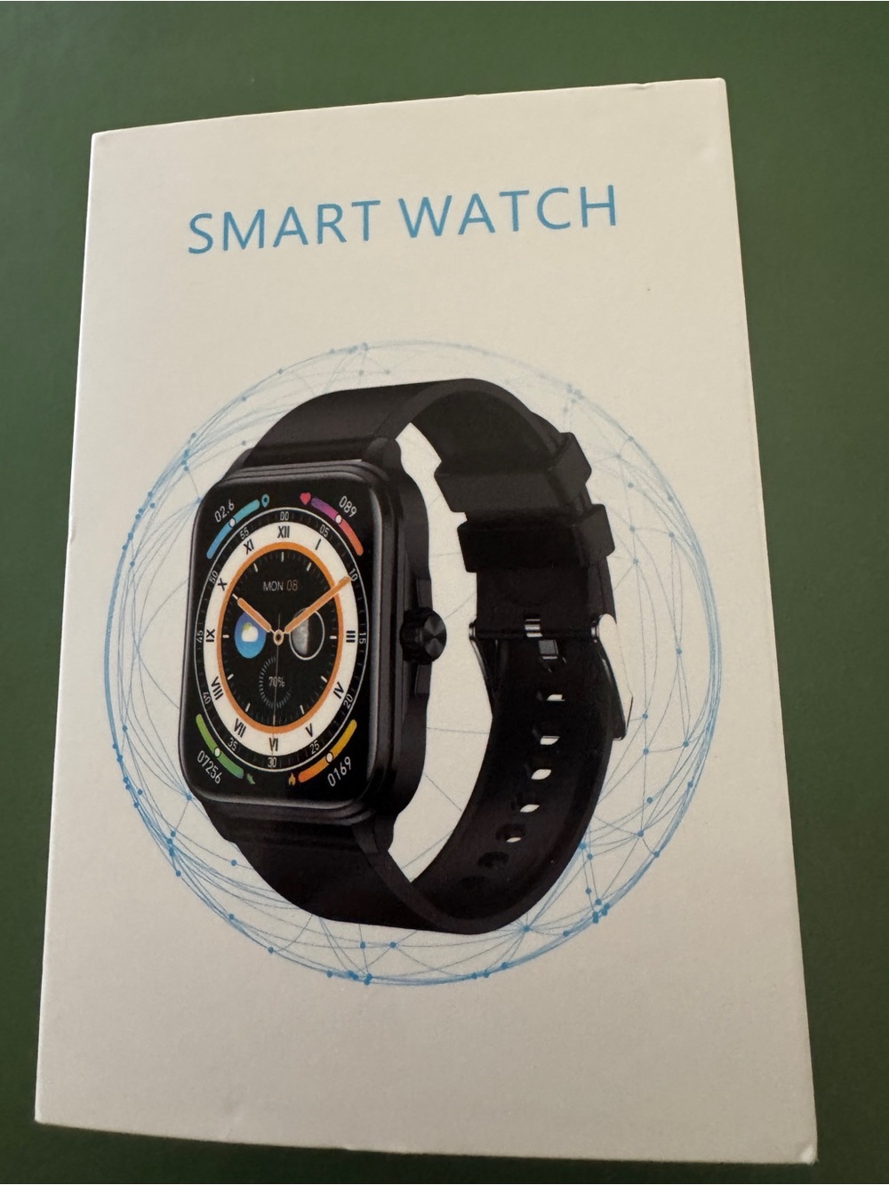 Black Smart Watch with Silicone Band and Multi-Function Display